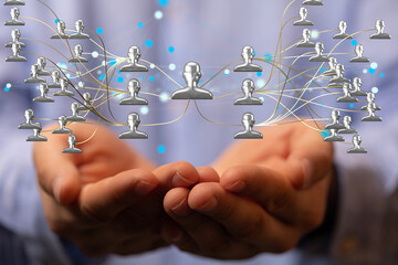 hierarchy connection team group digital