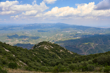 Fototapeta na wymiar Mountains in Montserrat in Catalonia of Spain in a sunny day