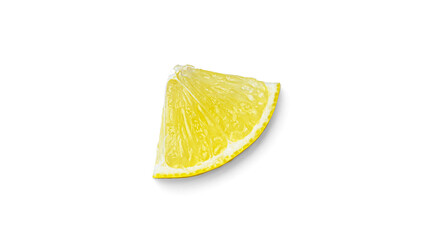 Lemon slice on white background. High quality photo