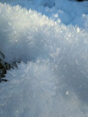 snow and crystals