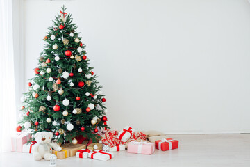 Christmas tree holiday presents New Year's Eve background
