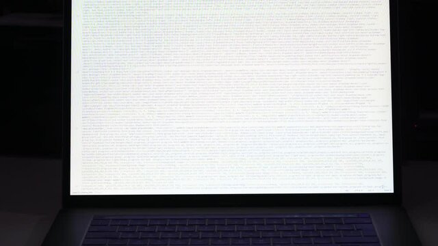 Front end web develop. Css and Html code in laptop screen. Web design concept.