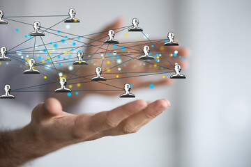 Unity group and teamwork concept digital