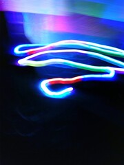 lightpainting  black blue  abstract