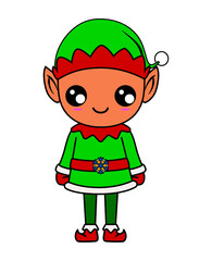 christmas elf illustration elf graphics artwork