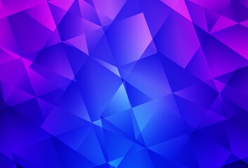 Obraz premium Light Pink, Blue vector polygonal background.
