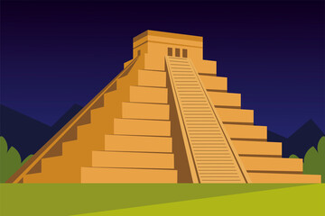 aztec pyramid traditional culture in landscape design