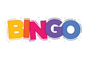 Bingo Text, Bingo Background, Bingo Sign, Bingo Game, Bingo Night, Vector Illustration Background