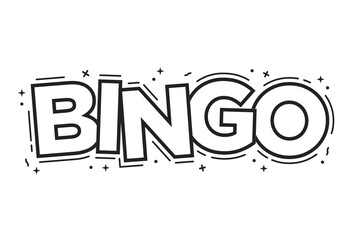 Bingo Text, Bingo Background, Bingo Sign, Bingo Game, Bingo Night, Vector Illustration Background