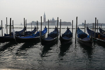Fototapeta na wymiar Venice, Italy, Gondola, Grand canal, Venetian lagoon