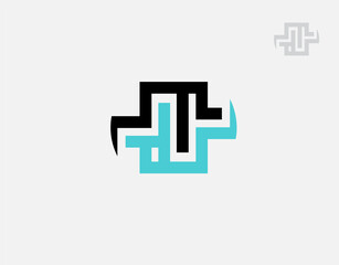 Obraz premium Letter MD logotype on white background in vector illustration