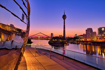 city skyline at night