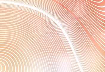 Light Orange vector background with bent lines.