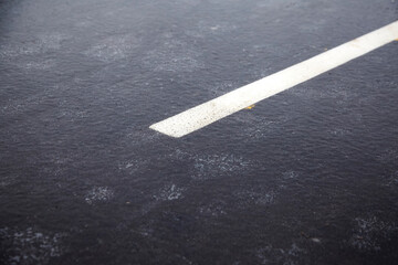 Ice crusted ground, icy road, slippery surface