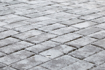 Ice crusted ground, slippery street