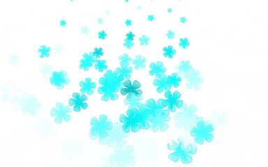 Fototapeta na wymiar Light Green vector doodle pattern with flowers.