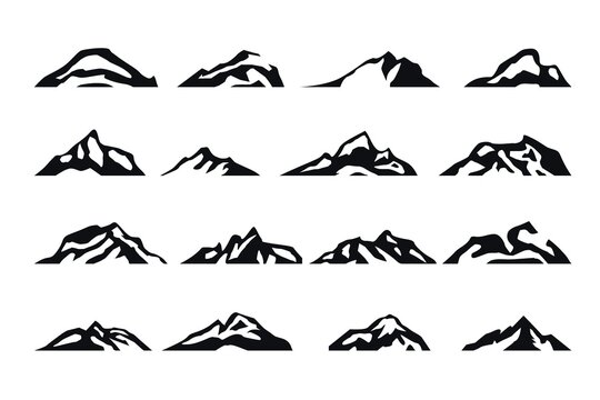 16 Vector mountain , creative design vector template