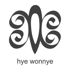 vector icon with african adinkra symbol Hye Won Hye