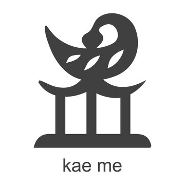 vector icon with african adinkra symbol Kae Me