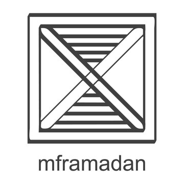 vector icon with african adinkra symbol Mframadan