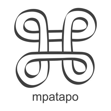 vector icon with african adinkra symbol Mpatapo