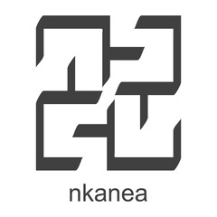 vector icon with african adinkra symbol Uac Nkanea