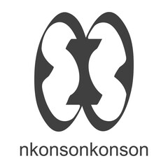 vector icon with african adinkra symbol Nkonsonkonson