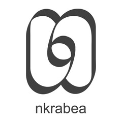 vector icon with african adinkra symbol Nkrabea