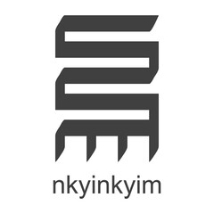vector icon with african adinkra symbol Nkyinkyim