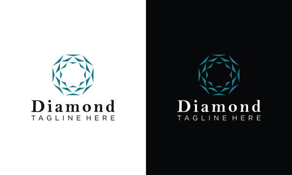 Jewerly diamond logo template. Corporate branding identity
