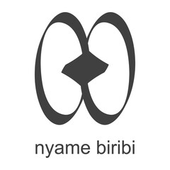 vector icon with african adinkra symbol Nyame Biribi Wo Soro