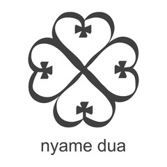 vector icon with african adinkra symbol Nyame Dua