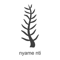 vector icon with african adinkra symbol Nyame Nti