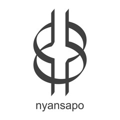 vector icon with african adinkra symbol Nyansapo