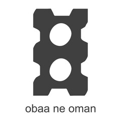 vector icon with african adinkra symbol Obaa Ne Oman