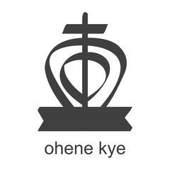 Vector icon with african adinkra symbol Ohene Kye