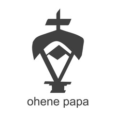 Vector icon with african adinkra symbol Ohene Papa