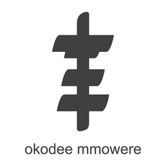 Vector icon with african adinkra symbol Okodee Mmowere