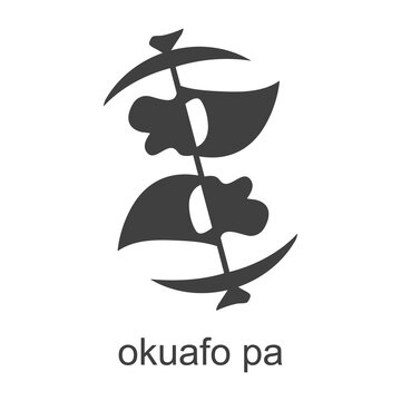 Vector icon with african adinkra symbol Okuafo Pa