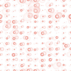 Seamless pattern with pink bubbles on a white background for fashion prints, textiles, fabrics, wrapping paper. 