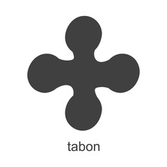 Vector icon with african adinkra symbol Tabono