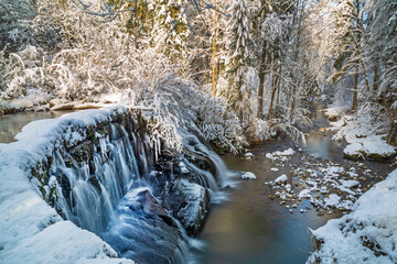 Allgäu - Wasserfall - Gerats - Winter - Eis - Frost 