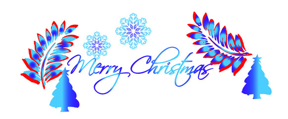 Obraz premium Merry Christmas Calligraphic Lettering background design