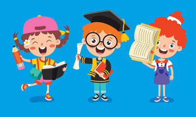 Education Concept Funny School Child