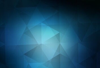 Fototapeta premium Dark BLUE vector low poly texture.