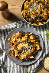 Homemade Mushroom Pappardelle Pasta