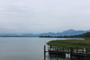 Beautiful View on Lake Chiemsee in Bavaria, Germany