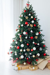 Christmas tree holiday presents New Year's Eve background