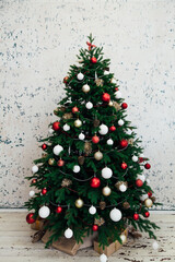 Christmas tree holiday presents New Year's Eve background
