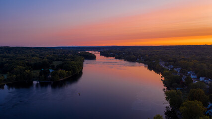 Hudson River Sunset in late summer